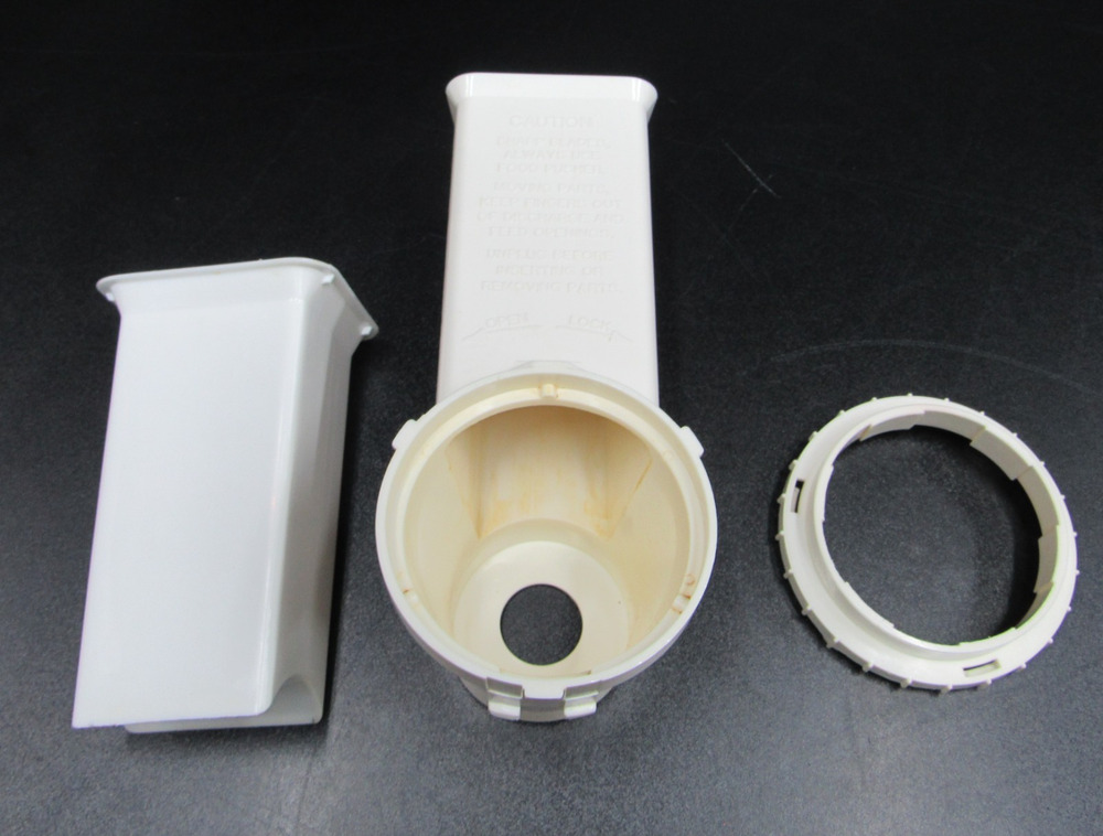 Presto Salad Shooter 02910 Replacement Parts, Chute, Pusher & Lock Nut Only